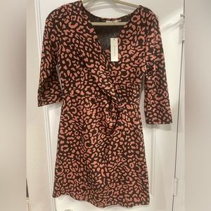Francesca’s Pink and black leopard dress